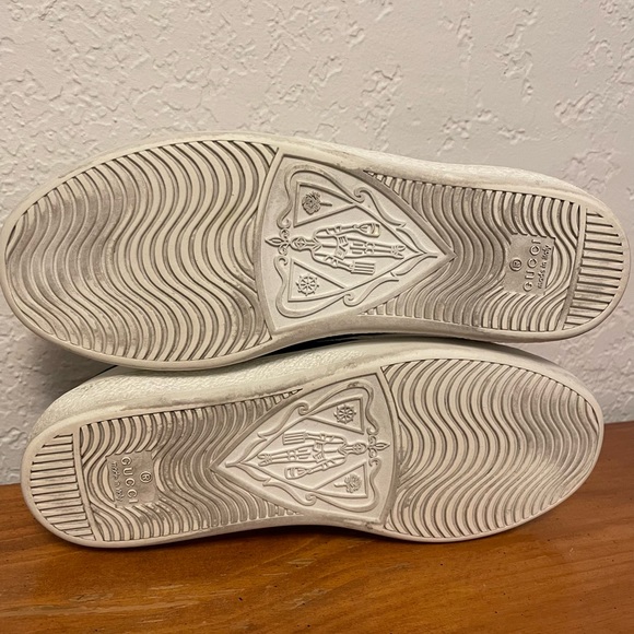 GUCCI Web Accent Leather Sneakers - Picture 5 of 7